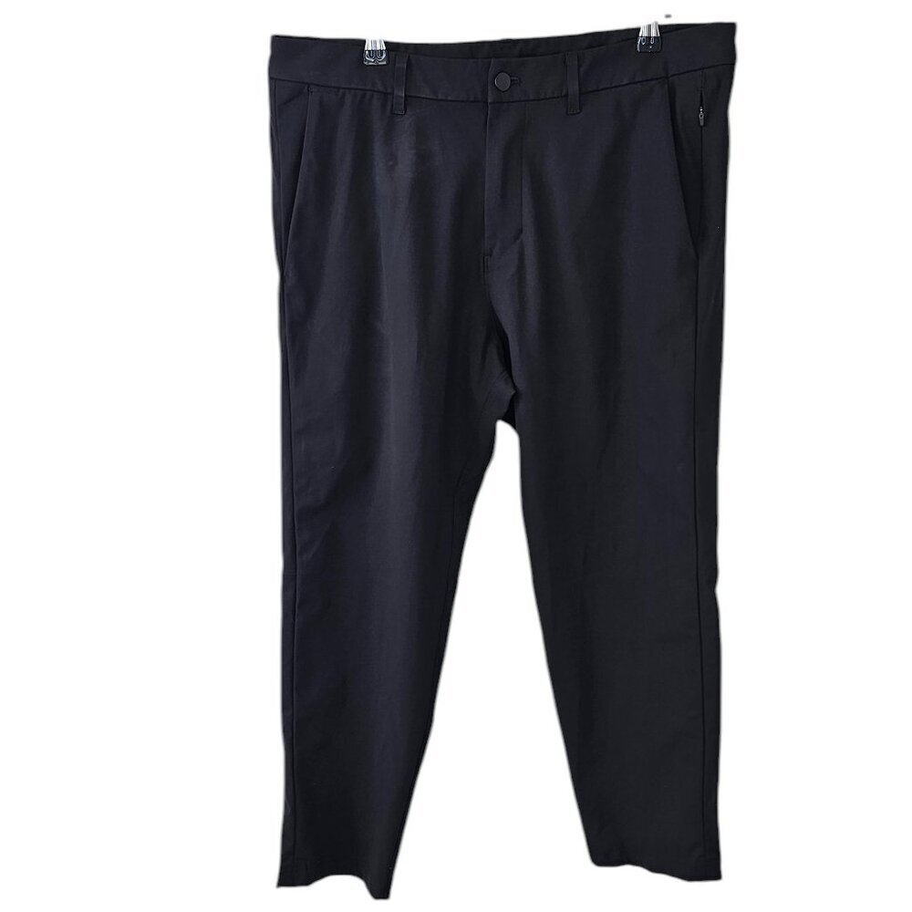 Lululemon Mens Commission Pant, Slim, Black, Stretch, Performance, Size 34